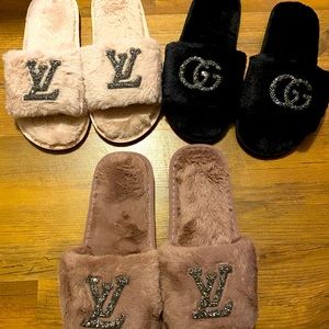 Fuzzy Slippers-baby pink